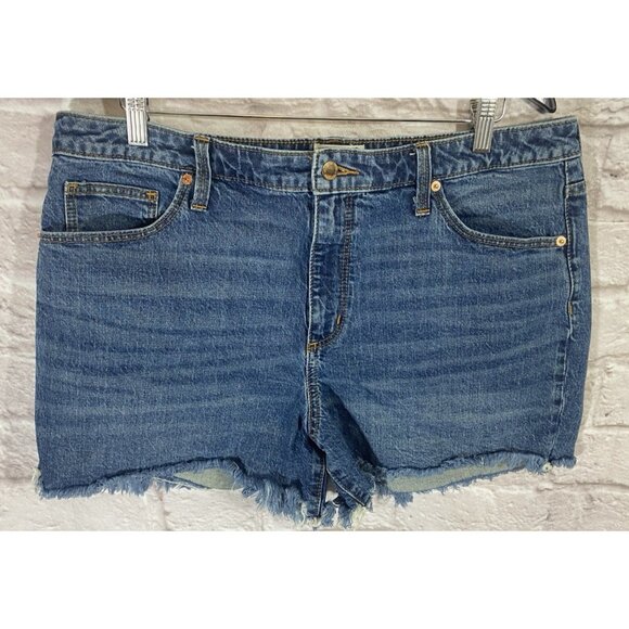 Universal Thread Vintage Midi Cut Off Shorts High Rise Womens 16/33R Denim 050 - Picture 1 of 7
